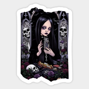 Wednesday Gothic Nights Sticker